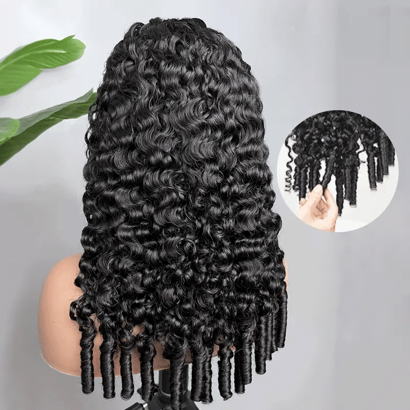 M-Cap 9x6 Burmese Curly Wear Go Glueless 250% Density Drawstring Wig Pre-Cut Lace Beginner Friendly