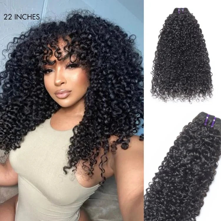 Upgraded Brazilian Hair Afro Kinky Curly 100% Virgin Human Hair Bundles