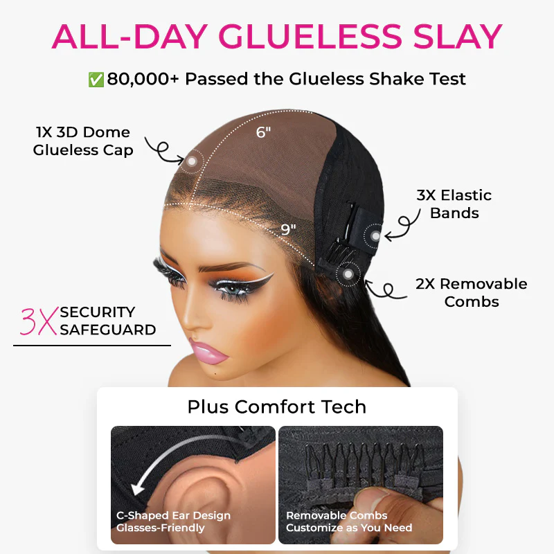 M-Cap 9x6 Burmese Curly Wear Go Glueless 250% Density Drawstring Wig Pre-Cut Lace Beginner Friendly