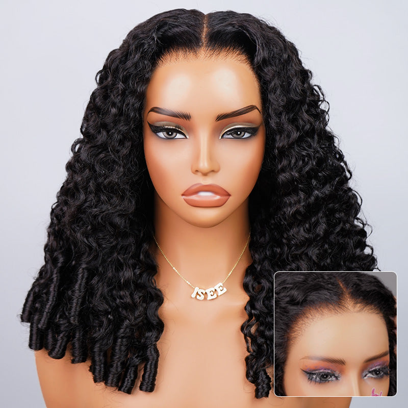 M-Cap 9x6 Burmese Curly Wear Go Glueless 250% Density Drawstring Wig Pre-Cut Lace Beginner Friendly