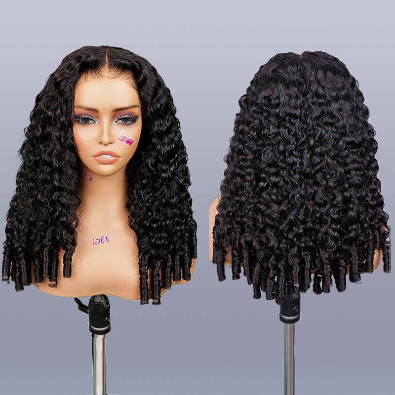 M-Cap 9x6 Burmese Curly Wear Go Glueless 250% Density Drawstring Wig Pre-Cut Lace Beginner Friendly