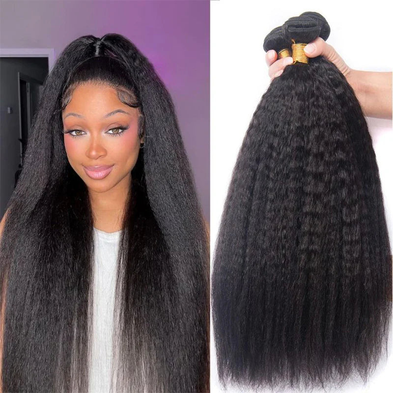 Kinky Straight/Yaki Straight Bundles 100% Human Virgin Hair unprocessed