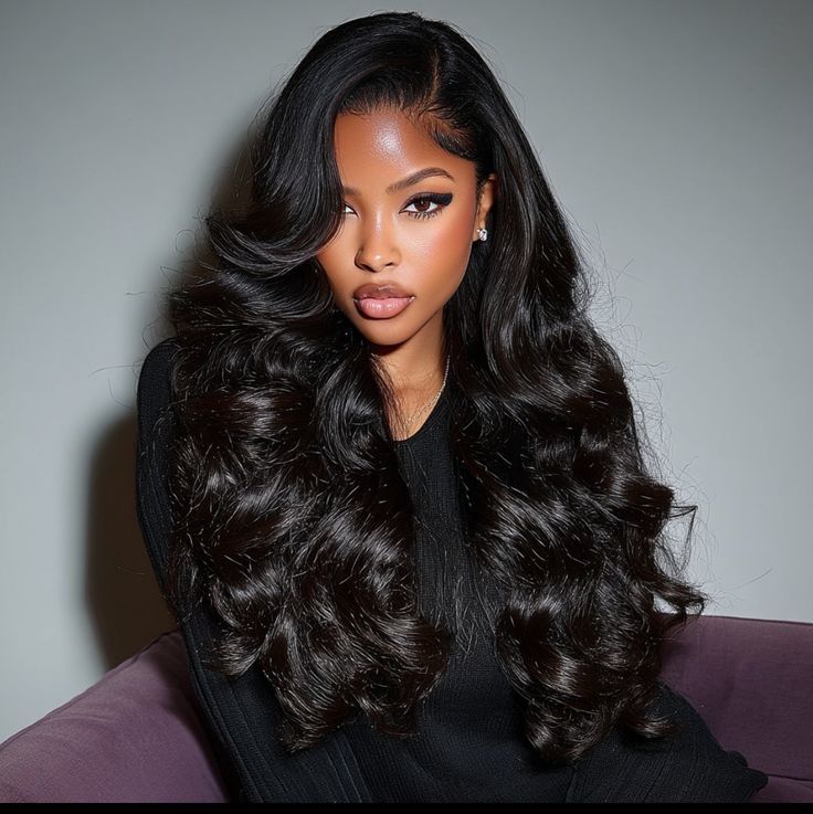 Body Wave Clip Ins Hair Extensions 100% Human Hair Natural Black Color
