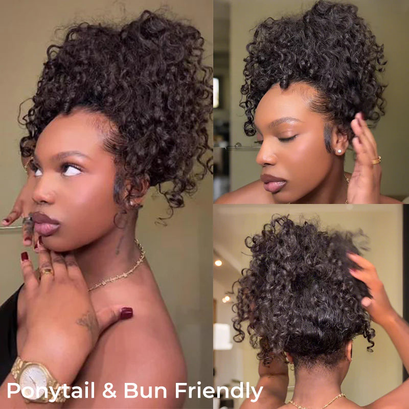 Water Wave Half Wig Invisible Hairline Beginner Friendly