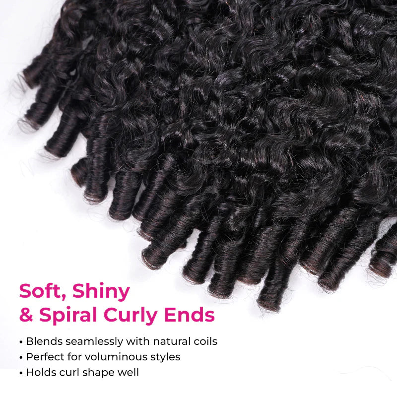 Burmese Curly Half Wig InvisiFit Strap Human Hair Wear Go Glueless Wig for Beginners