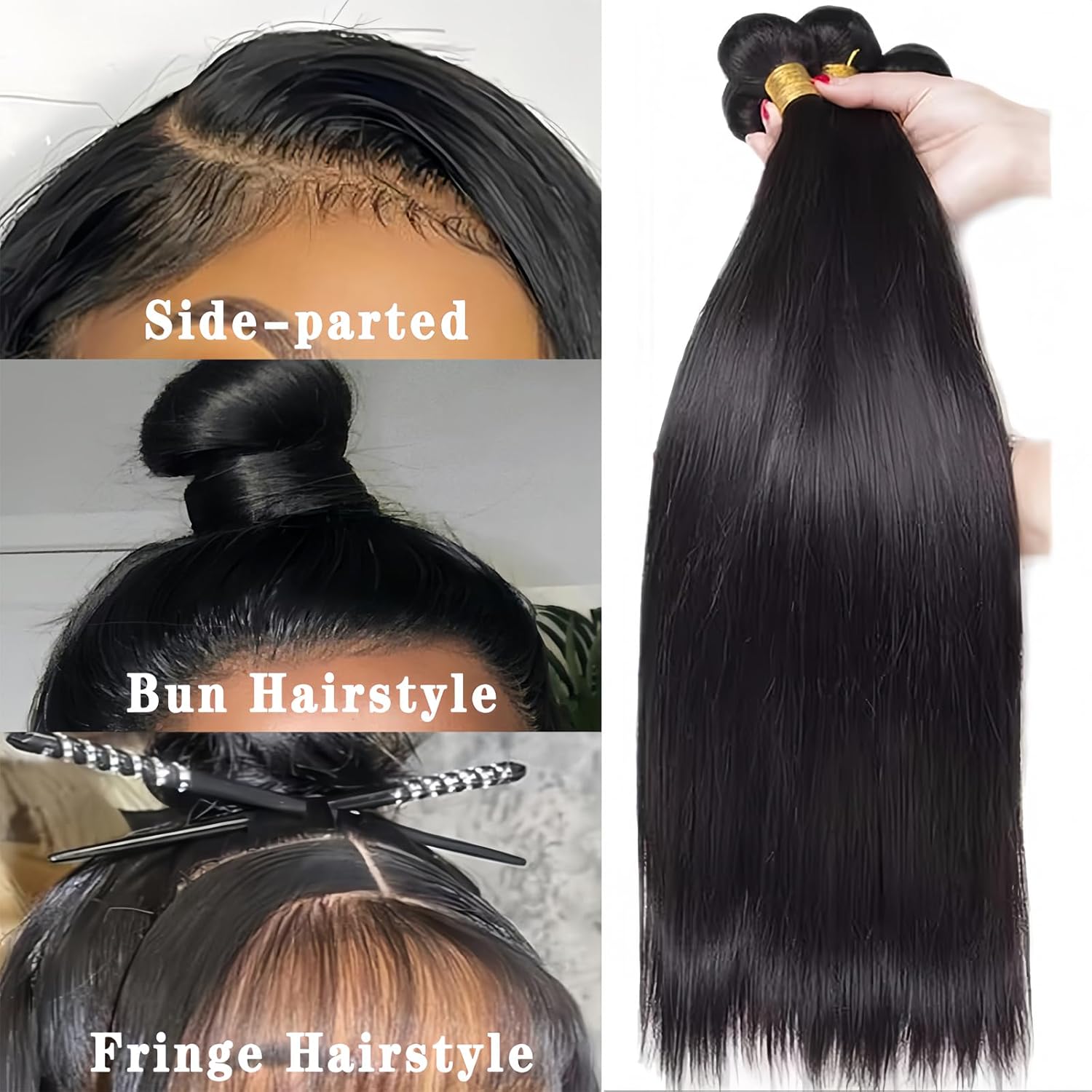 Straight Hair Bundles 10A Grade 100% Human Virgin Hair unprocessed
