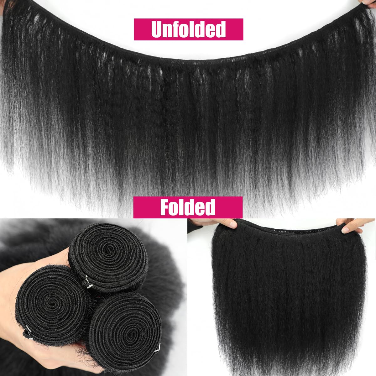 Kinky Straight/Yaki Straight Bundles 100% Human Virgin Hair unprocessed
