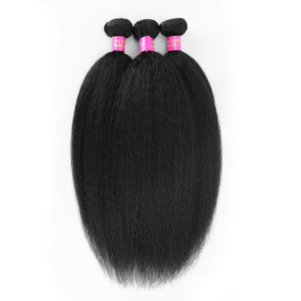 Kinky Straight/Yaki Straight Bundles 100% Human Virgin Hair unprocessed