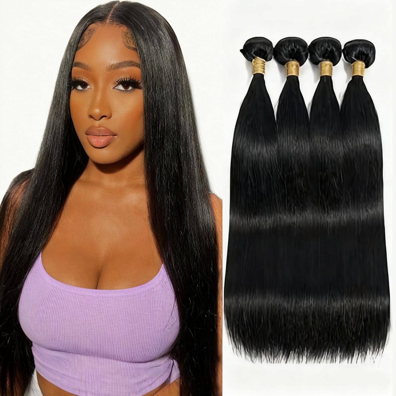 Straight Hair Bundles 10A Grade 100% Human Virgin Hair unprocessed