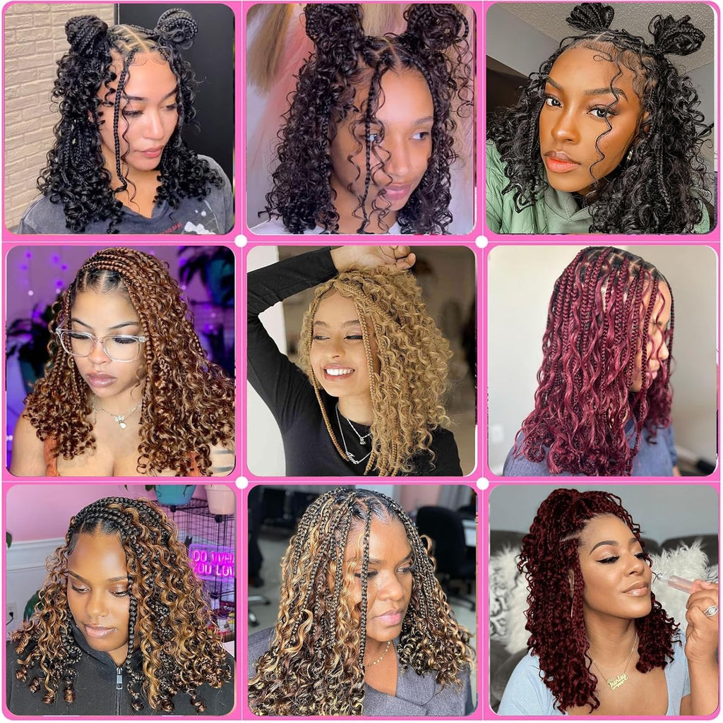 Human Braiding Hair for Boho Braids Highlight Deep Wave Bulk Highlight Color
