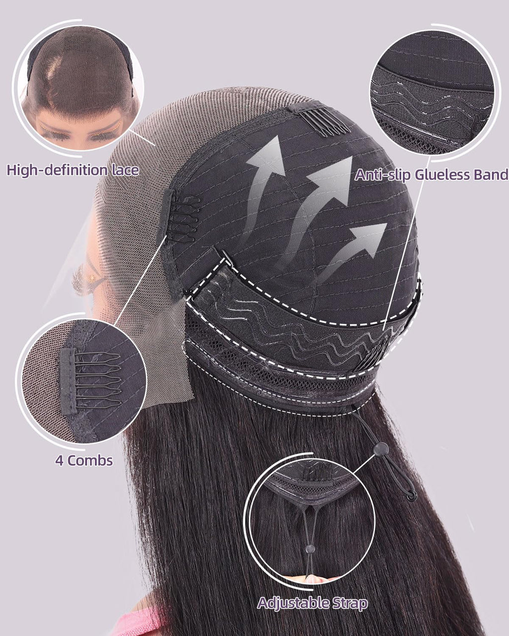 13x4 Bob Wig Lace Front Wigs Pre Plucked with Baby Hair 180% Density Short Bob Wigs