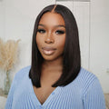 Straight Wear Go Glueless Bob Wigs Pre Cut HD Lace Closure Wigs