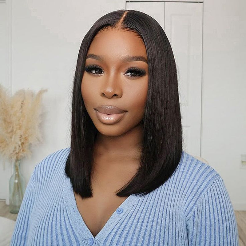 Straight Wear Go Glueless Bob Wigs Pre Cut HD Lace Closure Wigs
