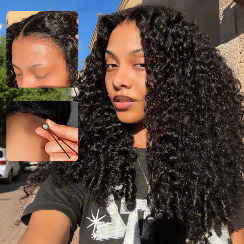 M-Cap 9x6 Burmese Curly Wear Go Glueless 250% Density Drawstring Wig Pre-Cut Lace Beginner Friendly