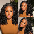 Water Wave Wear Go Glueless Lace Closure Bob Wigs Pre Plucked HD Lace Wig with Natural Hairline