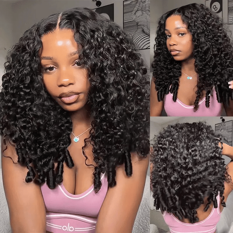 M-Cap 9x6 Burmese Curly Wear Go Glueless 250% Density Drawstring Wig Pre-Cut Lace Beginner Friendly