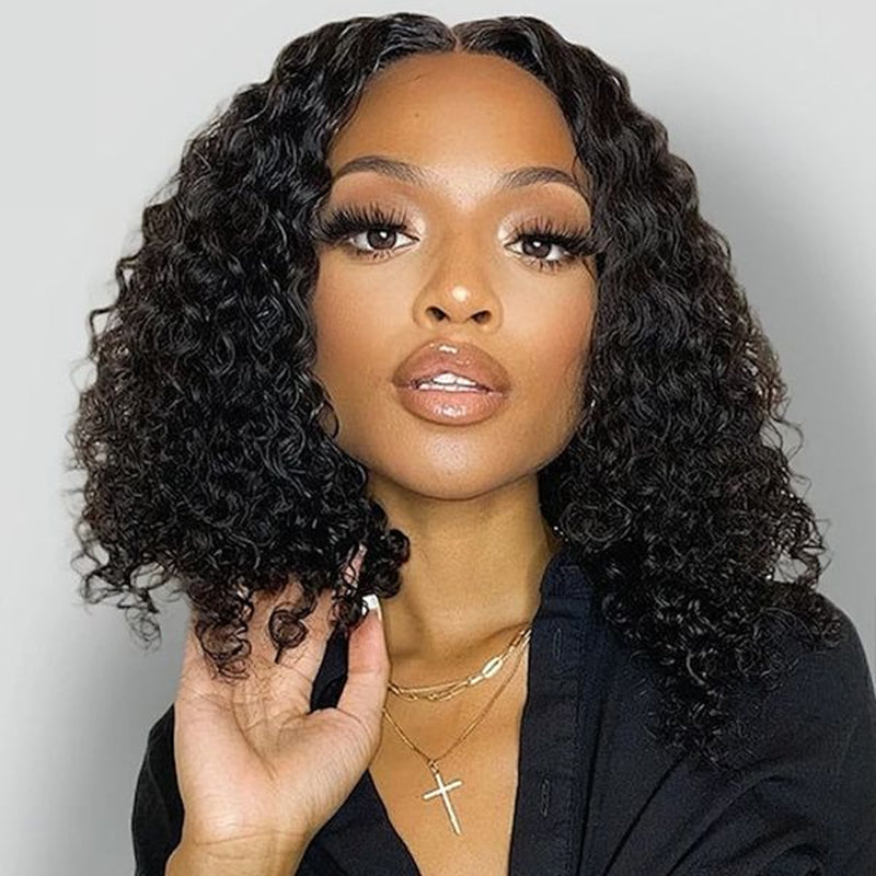 Water Wave Wear Go Glueless Lace Closure Bob Wigs Pre Plucked HD Lace Wig with Natural Hairline