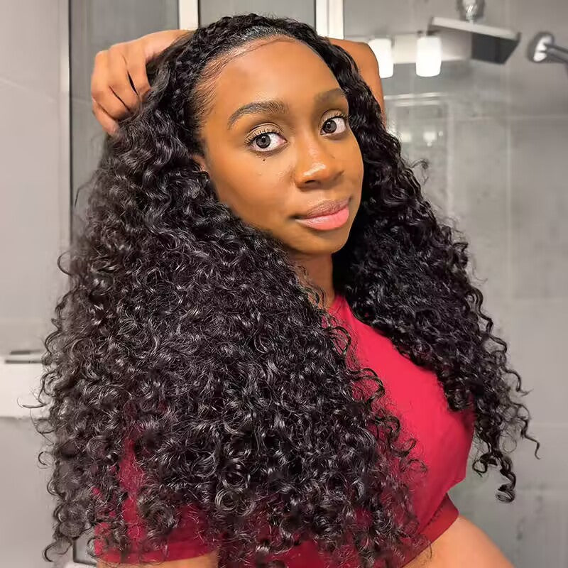 Water Wave Half Wig Invisible Hairline Beginner Friendly