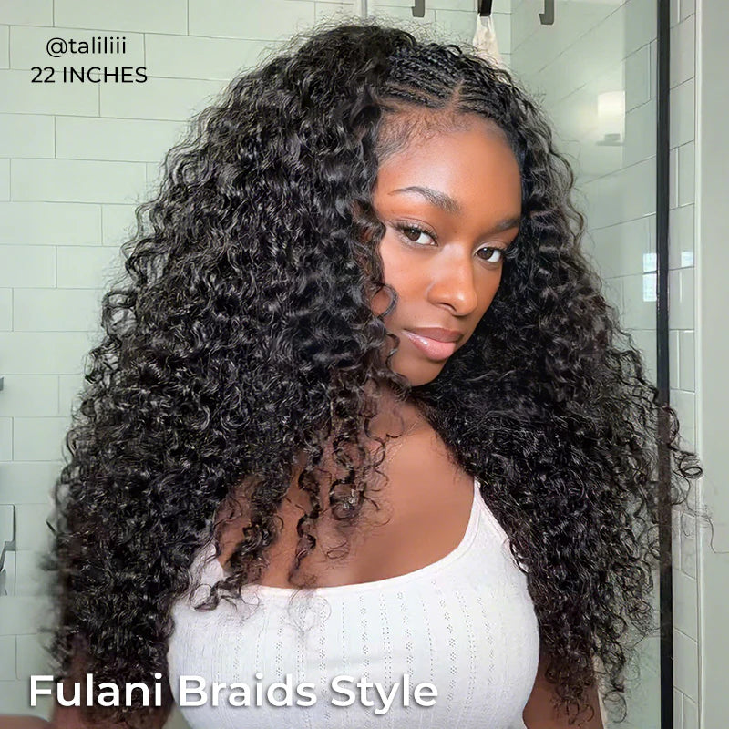 Water Wave Half Wig Invisible Hairline Beginner Friendly